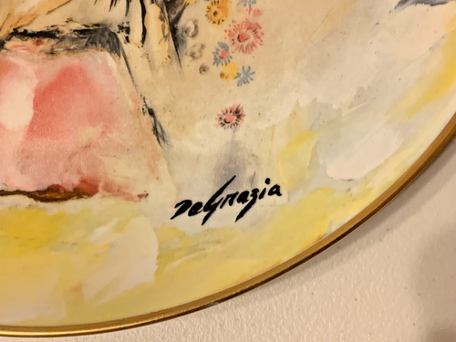 Hard to Find DeGrazia THE FLOWER GIRL 1978 Plate Mint Condition See Pics - Picture 2 of 6