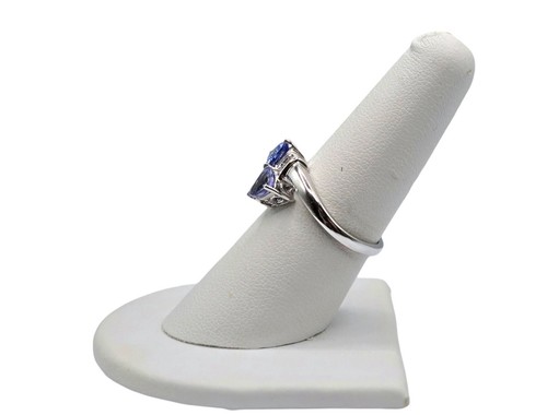 JS Joseph Schmid Ring 925 Sterling Silver Purple Tanzanite & White Topaz Size 7 - Picture 11 of 15