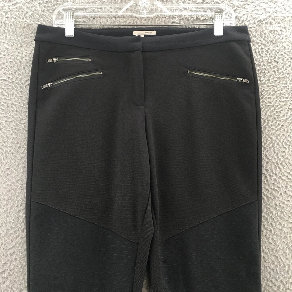 Pantalón de vestir halógeno para mujer 10 (real 33x29,5) negro tiro medio cremallera mosca Foto 2 de 4