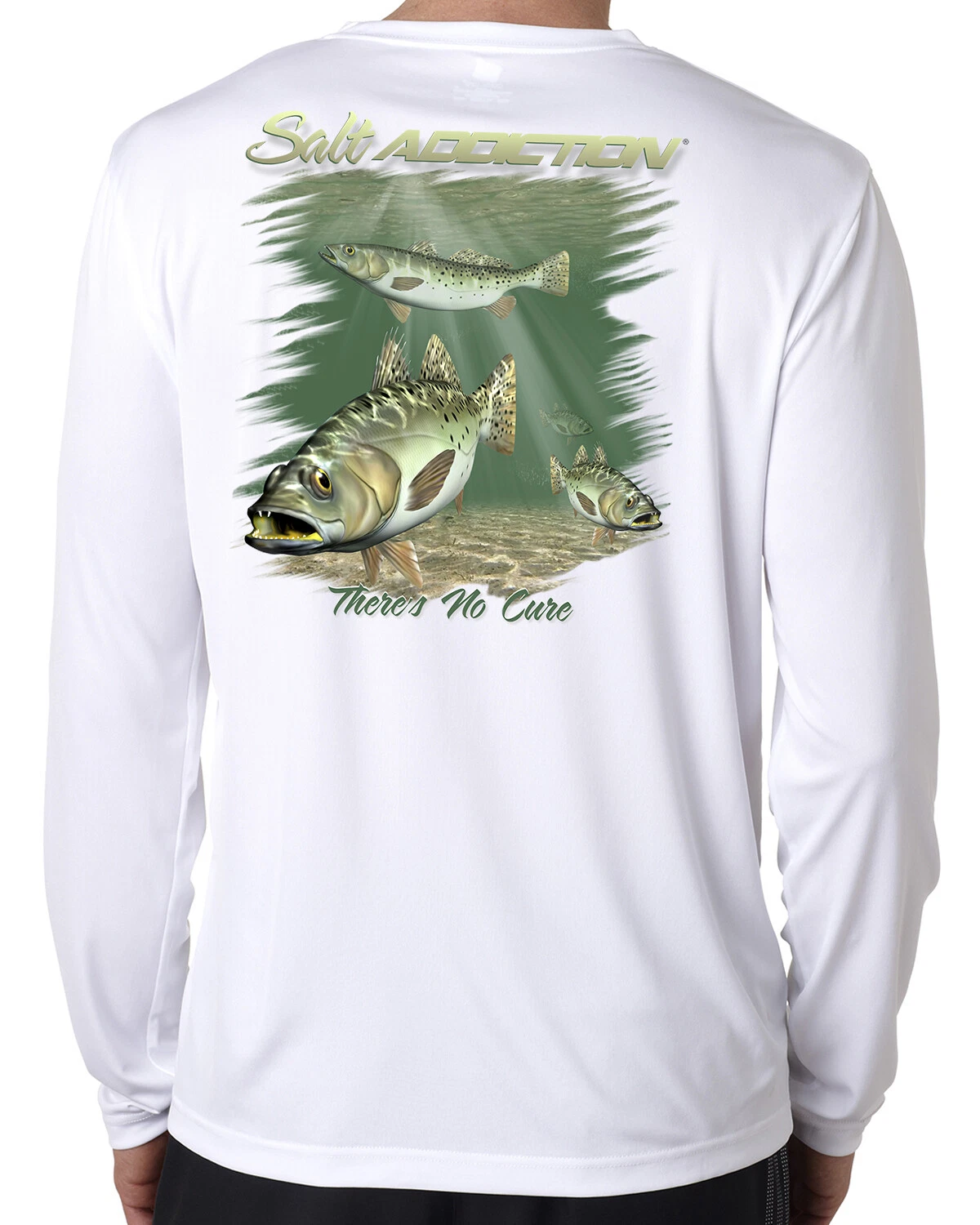 Salt Addiction long sleeve microfiber saltwater fishing t shirt uv upf 50+ Trout