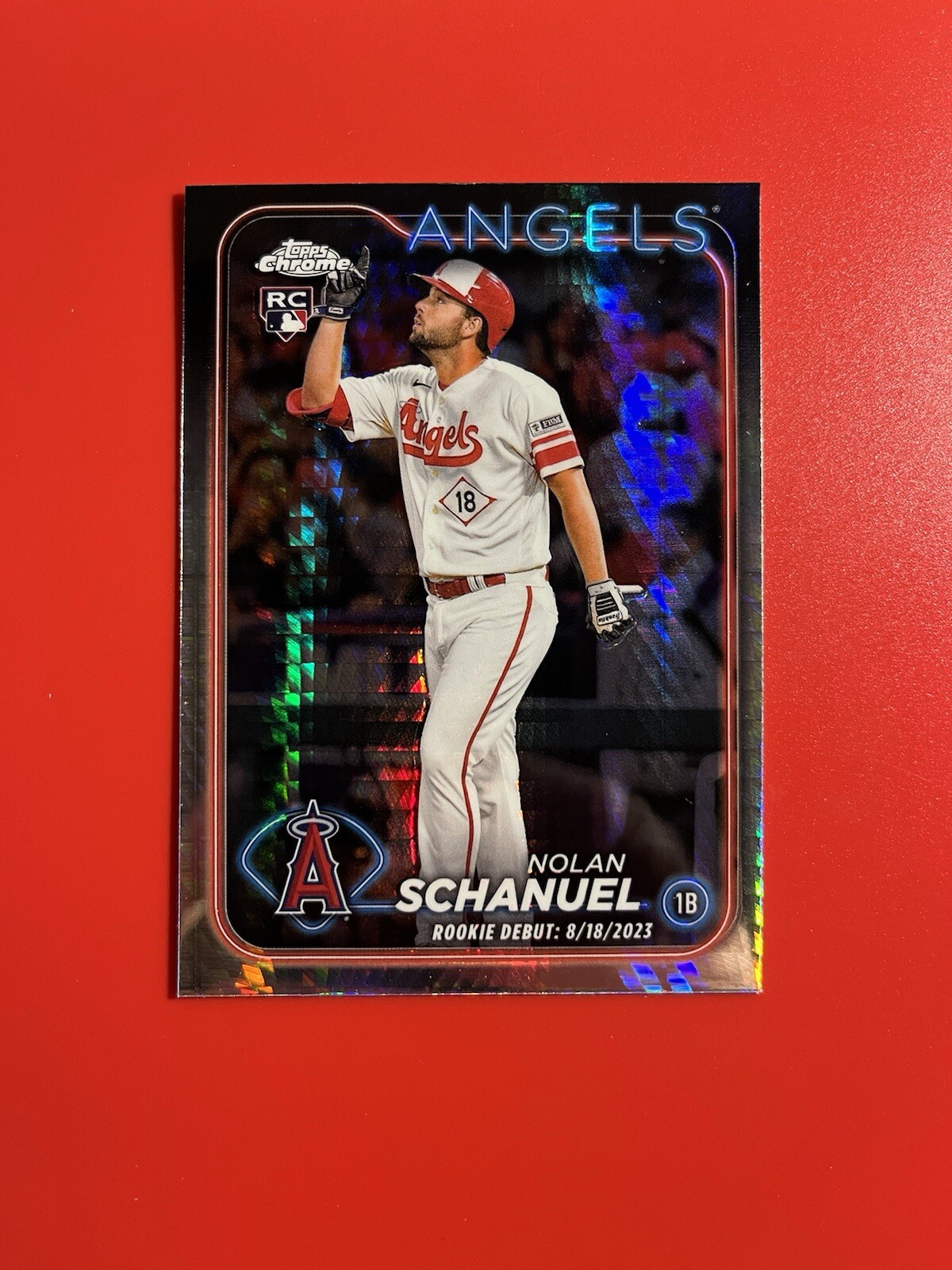 2024 Topps Chrome Update Rookie Debut Nolan Schanuel RC #USC68 Prism Refractor