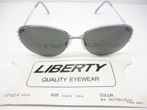 Womens Vintage Sunglasses Liberty Nina Silver Lilac Japan 57 Metal Fashion NOS  - Bild 8 von 8