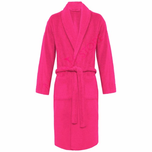 New Womens Ladies Bathrobe 100%Cotton Terry Towelling Shawl Dressing Bath Robes - Picture 4 of 12
