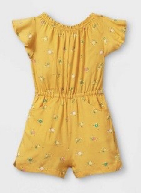 Cat & Jack Yellow Floral Romper Toddler 3T “NEW” Free Shipping Cat & Jack Yellow Floral Romper Toddler 3T “NEW” Free Shipping