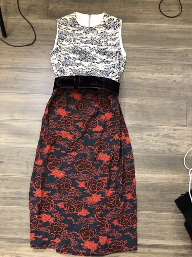 dries van noten printed midi dress size 34