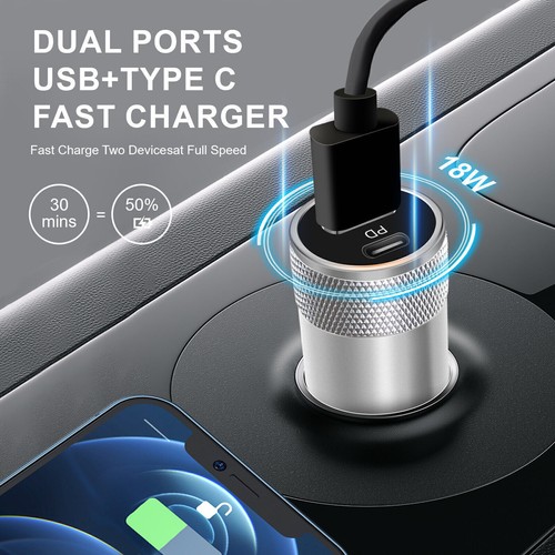 Dual USB PD Type-C Car Charger 30W Fast Adapter For iPhone 14 13 11 Pro Max lot - Picture 8 of 17