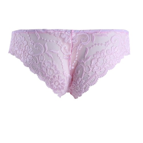 UK Mens Lace Sissy Pouch Bikini Briefs Sexy Underwear Sheer Crossdress Panties - Picture 24 of 61