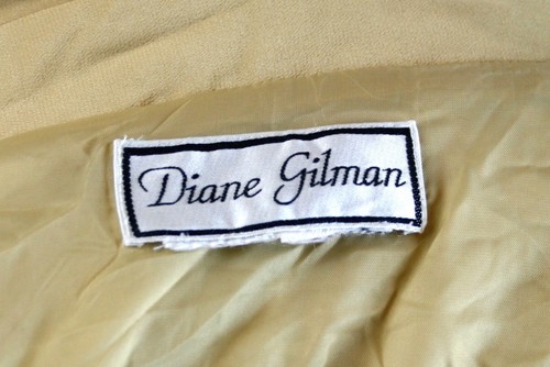 Diane Gilman Tunic Length Jacket Size Medium Beige Black White Floral - Picture 8 of 8