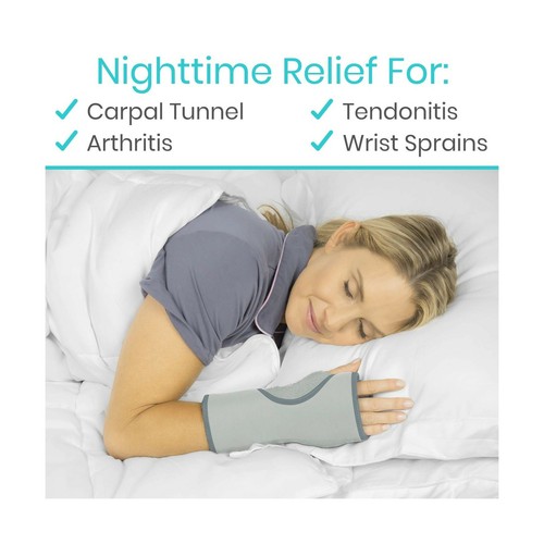 Vive Night Wrist Splint Braces Left Right Hands Pain Relief Sleep Support Wrap - Picture 2 of 9