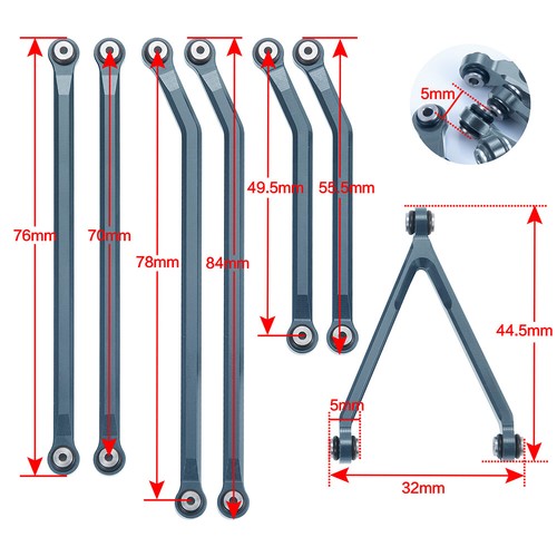 RC Car Shell Linkage Link Pull Rod Kits für Axial 1/24 RC SCX24 Crawler Car - Bild 32 von 37