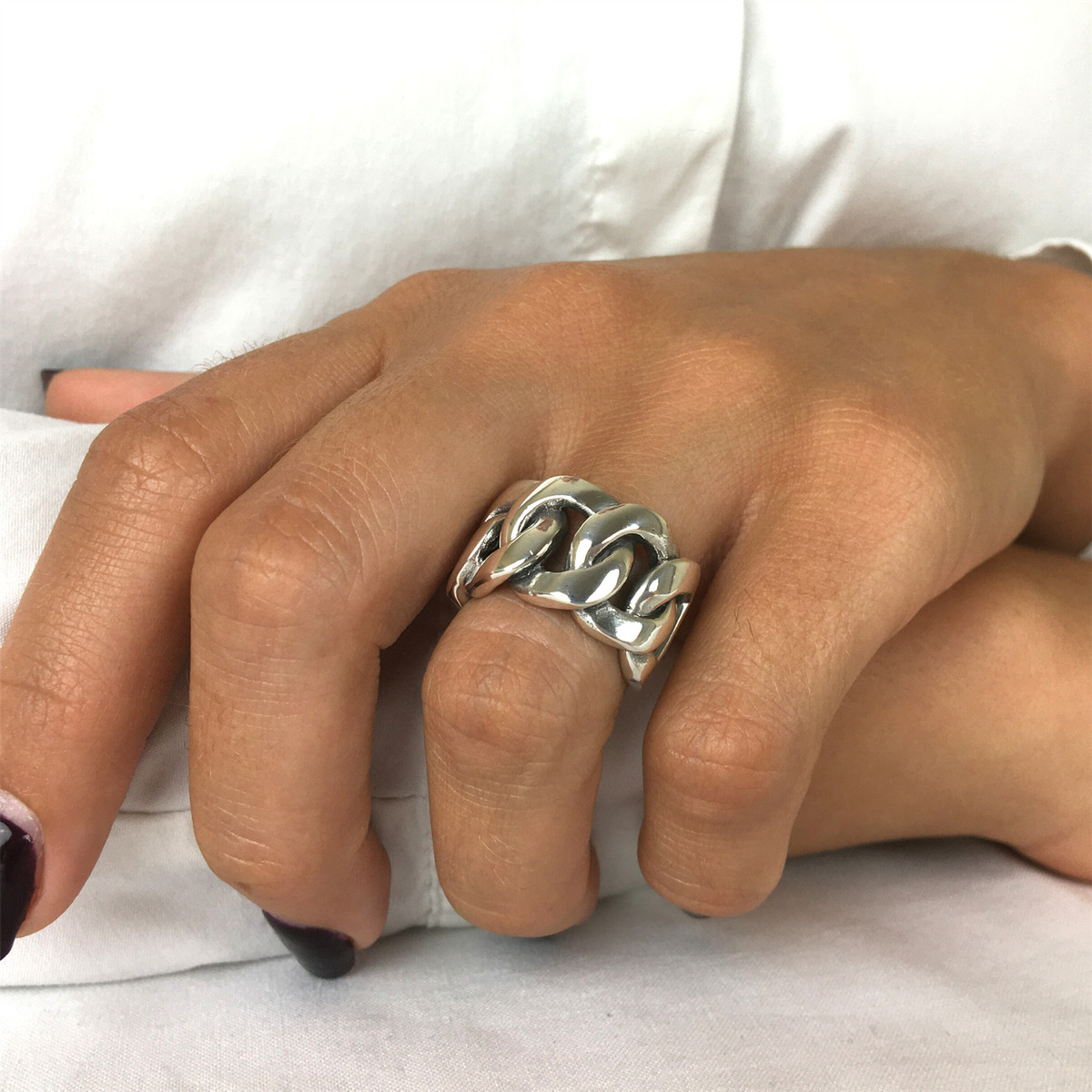 Bague grosse chaine hot sale