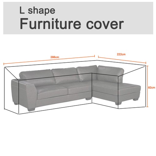Grau Gartenmöbel Schutzhülle Abdeckung Abdeckhaube Lounge Set Sofabezug - Bild 14 von 19