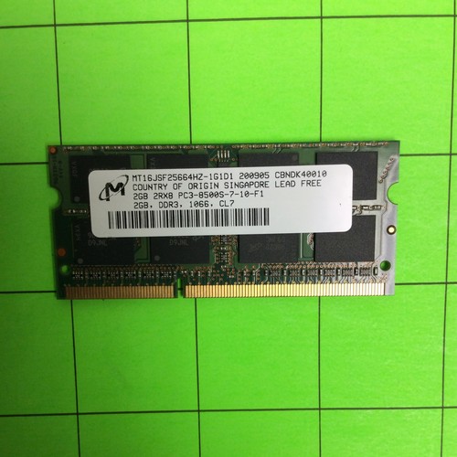 MT16JSF25664HZ-1G1D1 2GB DDR3-1066 (PC3-8500) PC3-8500S Random Access Memory RAM