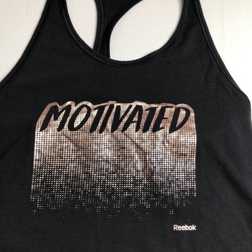 Reebok Activewear Tank Top Womens Small S Black Scoopneck Sleeveless Gym Workout - Picture 2 of 7