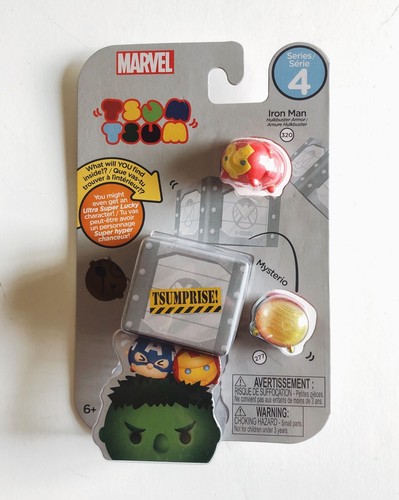 Tsum Tsum Marvel Mystery 3 Pack Hulkbuster Iron Man Mysterio Sealed Series 4  - Picture 1 of 3