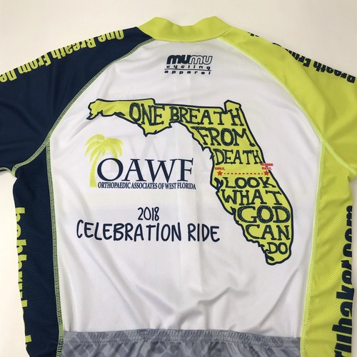 One Breath From Death Short Sleeve Cycling Jersey Mens Large Full Zip 2018 - Picture 11 of 11