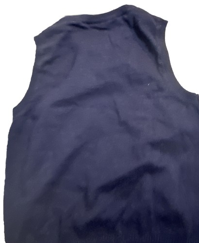 Pre-Owner Place Navy Blue Vest Boys Sweater, Cotton Size Small 5/6 - Picture 6 of 7