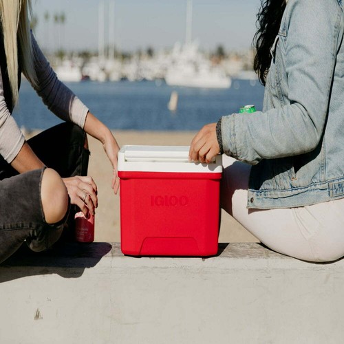 Cooler Ice Chest Igloo 9 Qt Laguna Hard Sided Red Free Shipping - Picture 7 of 12