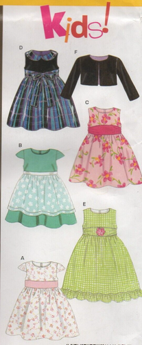 New Look Sewing Pattern 6448 EASY Dress Apron Shrug Contrasts 1/2 to 4 yrs New - Picture 6 of 13