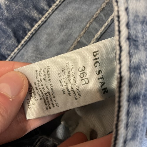 Men's 36X27 Big Star Jeans Blue Voyager Loose Denim Pants 36R Light Wash - Picture 2 of 7