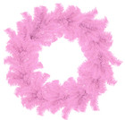 18'' Tinsel Christmas Wreath Pink Hand-Made Artificial PVC
