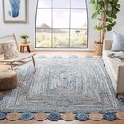 Farmhouse Rug Cotton & Jute Mix Hand Braided Runner Rectangle Area Rug Boho Rug
