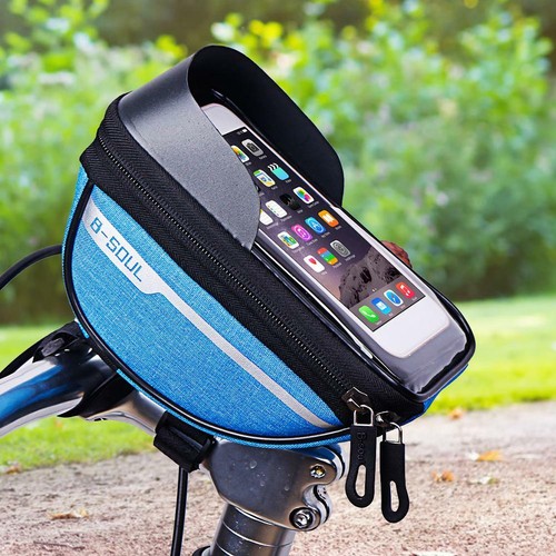Wasserdichte Fahrrad Handy Halter Front Fahrradtasche Handy Fahrradhülle Tragbar - Bild 18 von 35