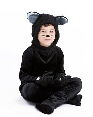Kids Black Cat Costume Book Week Animal Zoo Party Boys Girls Child