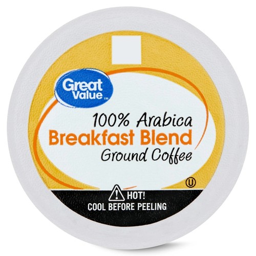 Great Value 100% Arabica Breakfast Blend Medium Roast Ground Coffee Pods, 48 Ct - Picture 3 of 7