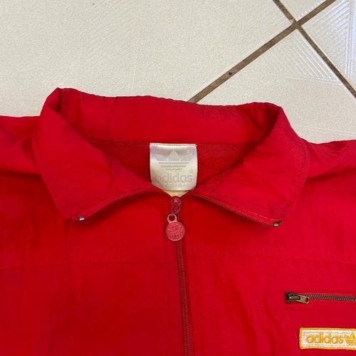 Vintage 80’s Adidas Track Suit Jacket Pants Mens XL Red Windbreaker Nylon Retro - Picture 4 of 10