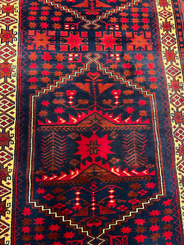 3 X 12 ft Vintage Stunning Anatolian Natural Vegetable Dye Turkish Runner - Picture 8 of 11