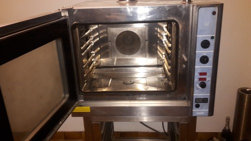 FORNO PROFESSIONALE A 6 TEGLIE GN 1/1 CON CAVALLETTO PORTA TEGLIE - USATO - Foto 2 di 2