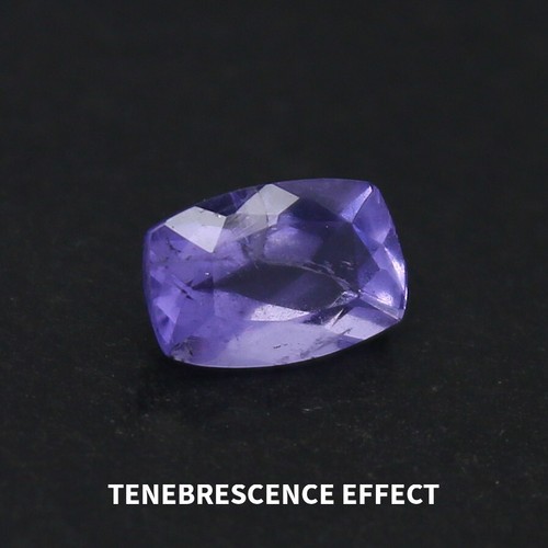 Natural Color Change Hackmanite 0.31 Carat 5.5x3.7 MM Cushion Shape Faceted Gem - Picture 7 of 10