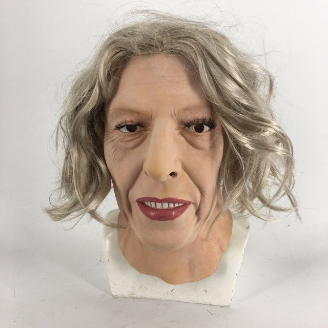Old Women Girl Party Cosplay Beauty Face For Party Mask Sexy Long
