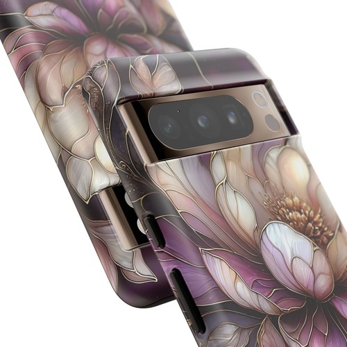 Magnolia Flower Phone Case, Faux Mother of Pearl Floral Cover | X160 - 第 163/271 張圖片