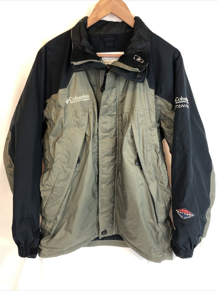 Columbia Titanium Jacket Size S Omni tech Gray Black Snow Rain eBay