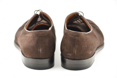 Kid Suede Straight Tip Blucher Shoe