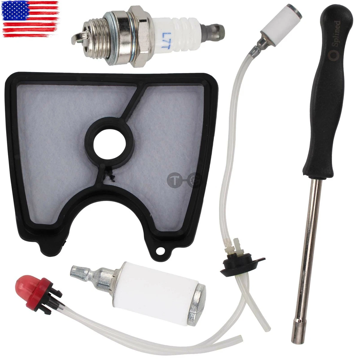 581798001 Gas Fuel Line Filters Primer Bulb Kit for Husqvarna 125B