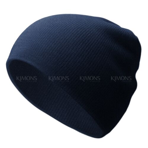 Short Beanie Cuff Plain Knit Hat Winter Solid Cap Slouchy Skull Ski Men Woman - Picture 8 of 25