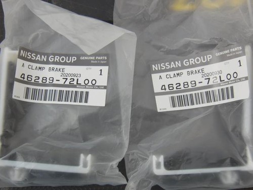 Nissan Genuine Brake Line Tube Clip Set of 2 46289-72L00 S13 R32 OEM Insulator - Picture 3 of 6