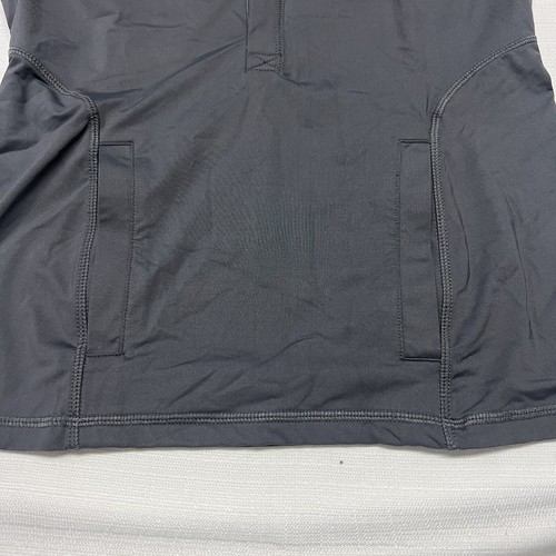 Athleta Long Sleeve Top Hooded Drawstring 1/2 Button Kangaroo Pocket Gray XS - Picture 7 of 13