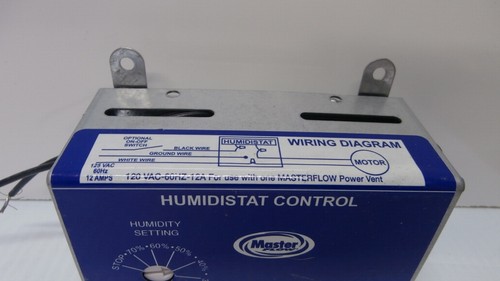 Master Flow manuell einstellbare Humidistat/Thermostatsteuerung EGV/ERV Power Vent - Bild 2 von 5