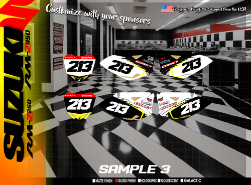 Suzuki rmz450 rmz 450 Personalizado Matrícula Gráficos Pegatinas Plástico - Imagen 3 de 24