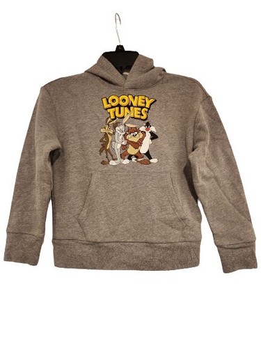 New Looney Tunes Bugs Taz Sylvester Wile Kids Medium Cartoon Hoodie Sweatshirt - Picture 1 of 4