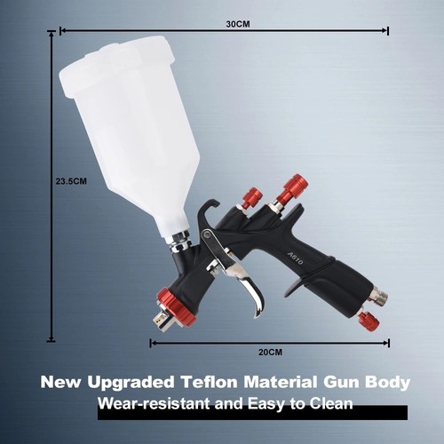 AEROPRO A610 Spray Gun 1.3mm LVLP Gravity Feed - Ideal for Car & Truck Painting - Picture 5 of 6