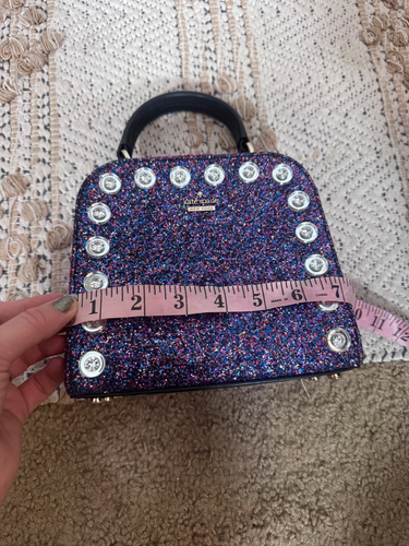 Kate Spade New York Glitter Purple Mini Bag with Sparkle Finish - Picture 6 of 17