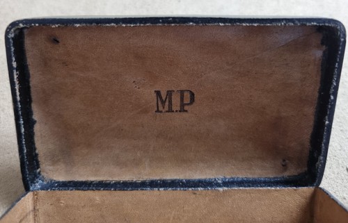 Vagnozzi Gambero 12 Roma Vintage zweifarbige Schmuckschatulle graviert MP 1960-1970er Jahre - Bild 12 von 13