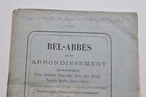 ALGERIE Bel-Abbés et son Arrondissement - Bastide. L - 1881 - Picture 4 of 11