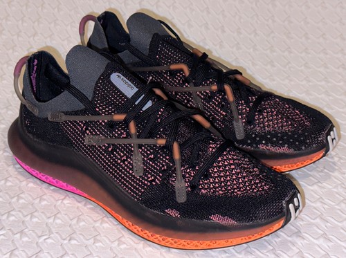 ADIDAS 4D Fusio Primeknit Black Orange Pink Training Running Shoes NEW Mens Sz 9 - Picture 10 of 14