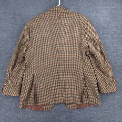 Nordstrom Sport Coat Mens 46 Regular 100% Cashmere Loro Piana Houndstooth Plaid - Picture 7 of 9